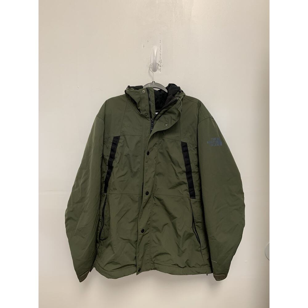 THE NORTH FACE DRY VENT MEN'S GREEN FULL ZIPPER AND SNAP CLOSE JACKET SZ XXL